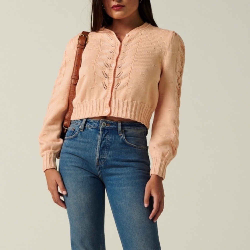 🌸🍊🧡ROUJE MAYA CARDIGAN • SIZE 34 - Picture 2 of 9